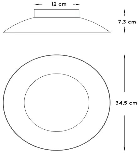 Lucide 79177/12/01 - LED stropné svietidlo FOSKAL LED/12W/230V 34,5 cm mosadz
