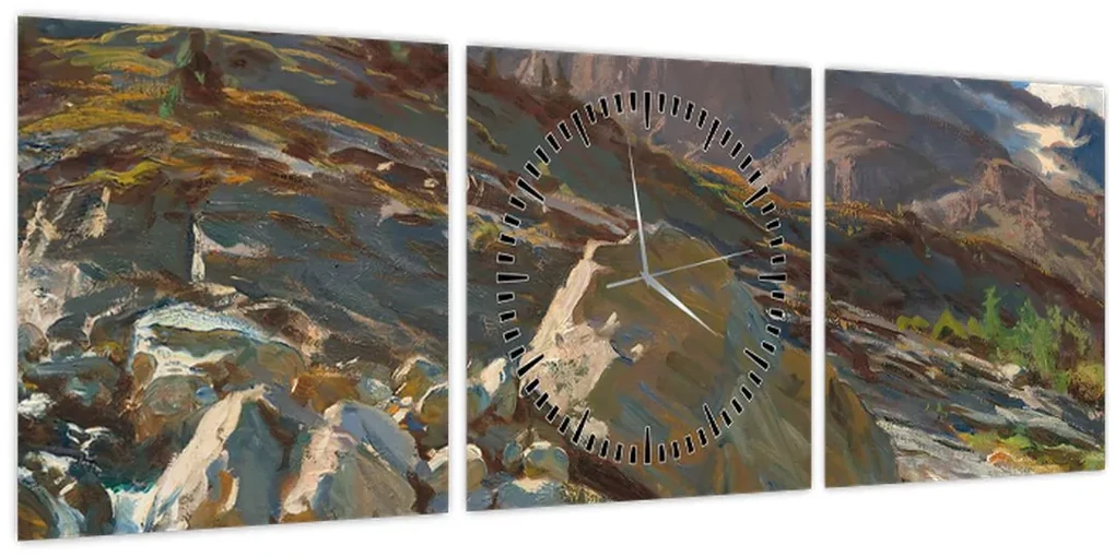 Obraz - John Singer Sargent, Simplon Pass, reprodukcia (s hodinami) (90x30 cm)