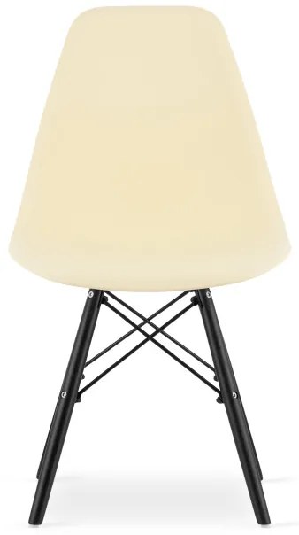 Set dvoch jedálenských stoličiek OSAKA krémové (čierne nohy) 2ks