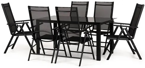 ZÁHRADNÉ KOMBO bioklimatická pergola s lamelami BestBerg BBP-12G + záhradný jedálenský set 6+1 BestBerg BBGF-53B