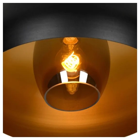 Lucide 30186/38/30 - Stropné svietidlo SHARAN 1xE27/60W/230V pr. 38 cm čierna