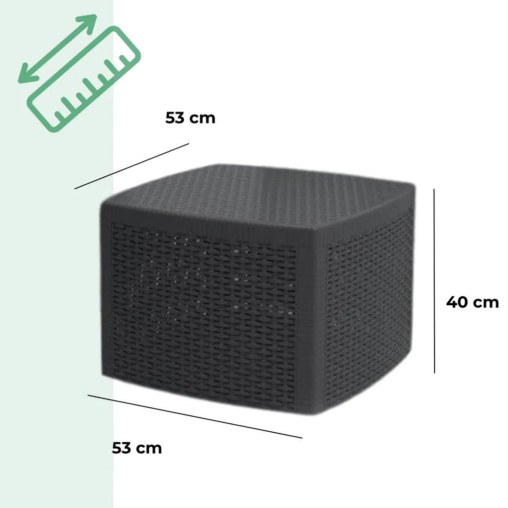 Záhradný set TREE, 3-dielny, antracitová I.P.A.E-Progarden