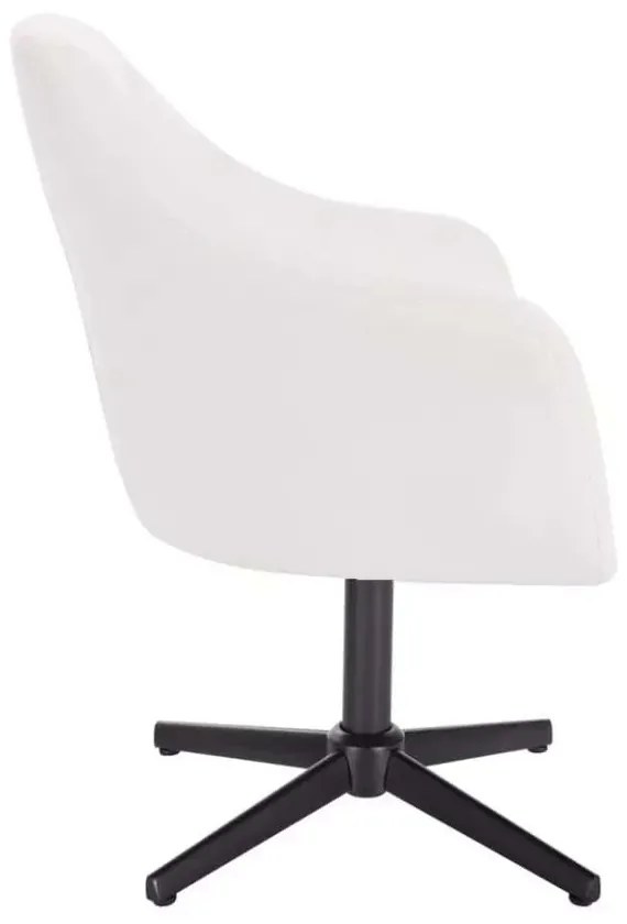LuxuryForm DESIGN Kreslo ANDORA na čiernom kríži - biele