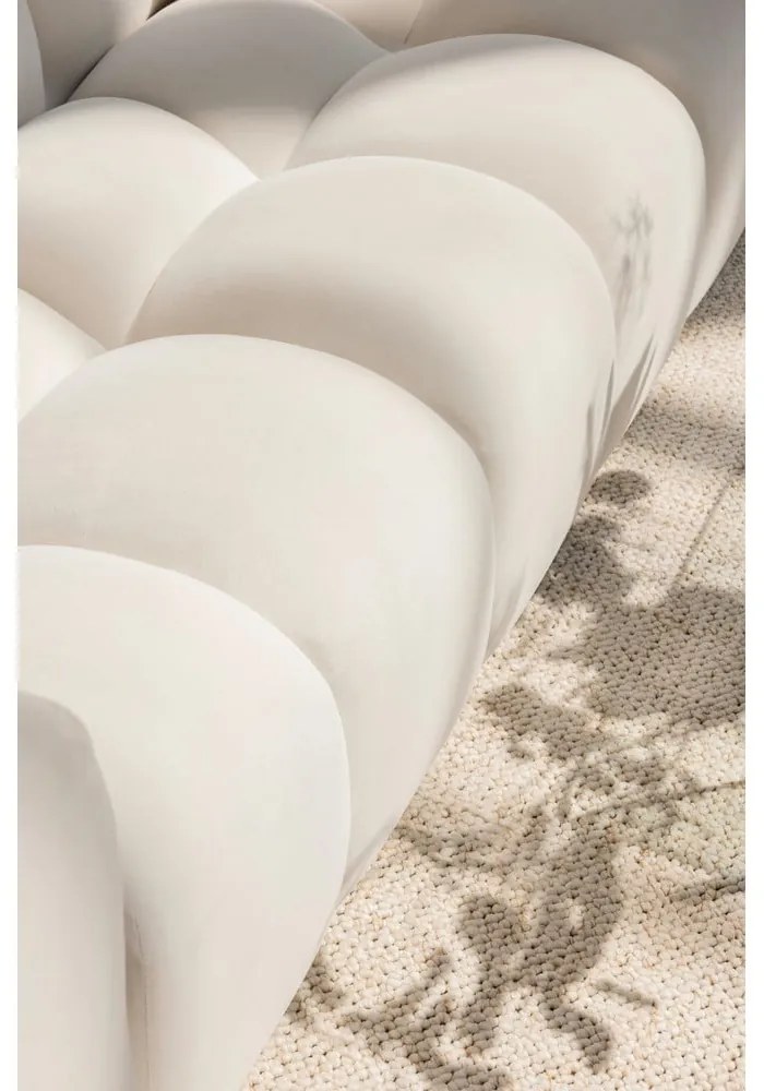 Taupe zamatová pohovka 225 cm Cube – Bonami Selection