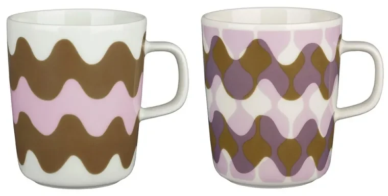 Set hrnčekov Oiva Lokki Pergola 0,25l, 2ks / ružovo-hnedý