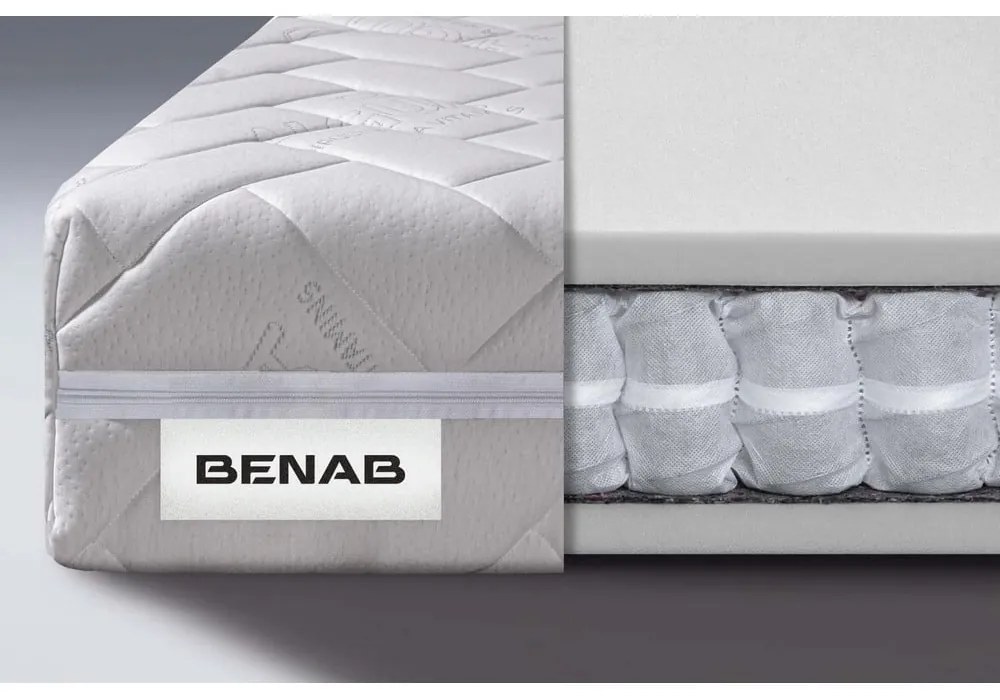 Tvrdý/stredne tvrdý pružinový obojstranný matrac 180x200 cm Comfort Flow – BENAB