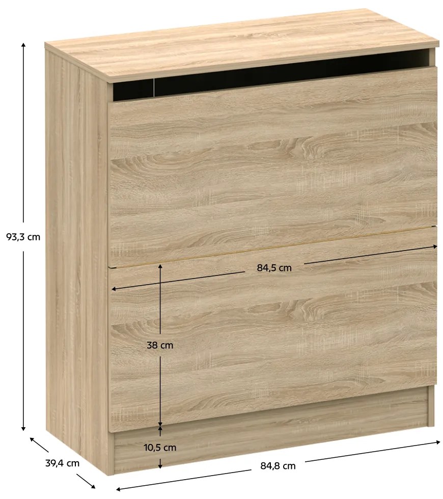 Perinový matrac BETTY 2, dub Sonoma