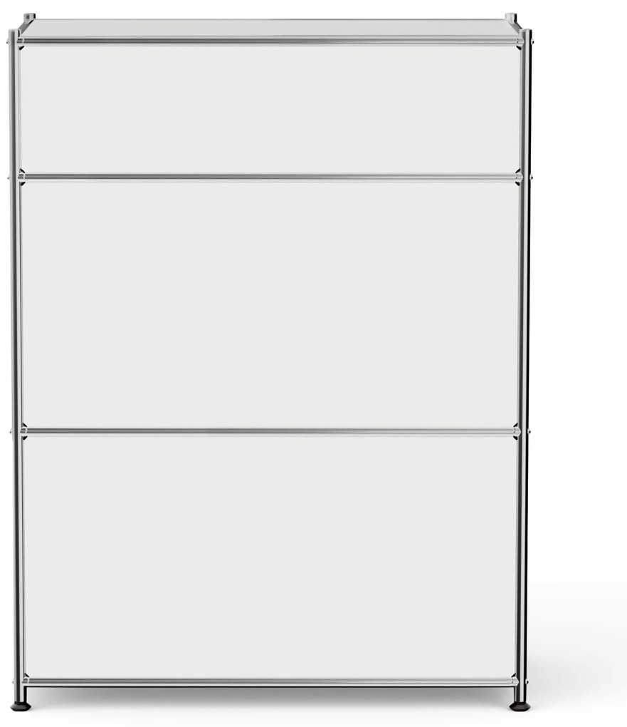 Komoda Kovová komoda »CN3« so zásuvkami a výklopným priečinkom, biela