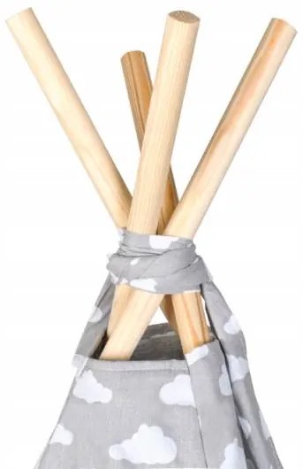 ISO 8704 Detský stan Teepee zelené hviezdičky
