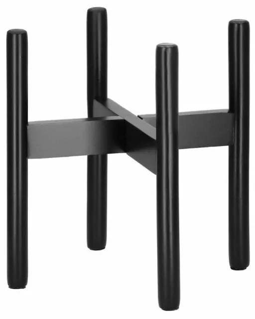 SPRINGOS Drevený stojan na kvety 30 cm, čierny SPRINGOS FLO