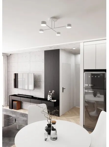 Prisadený luster HALO 4xGX53/10W/230V biela