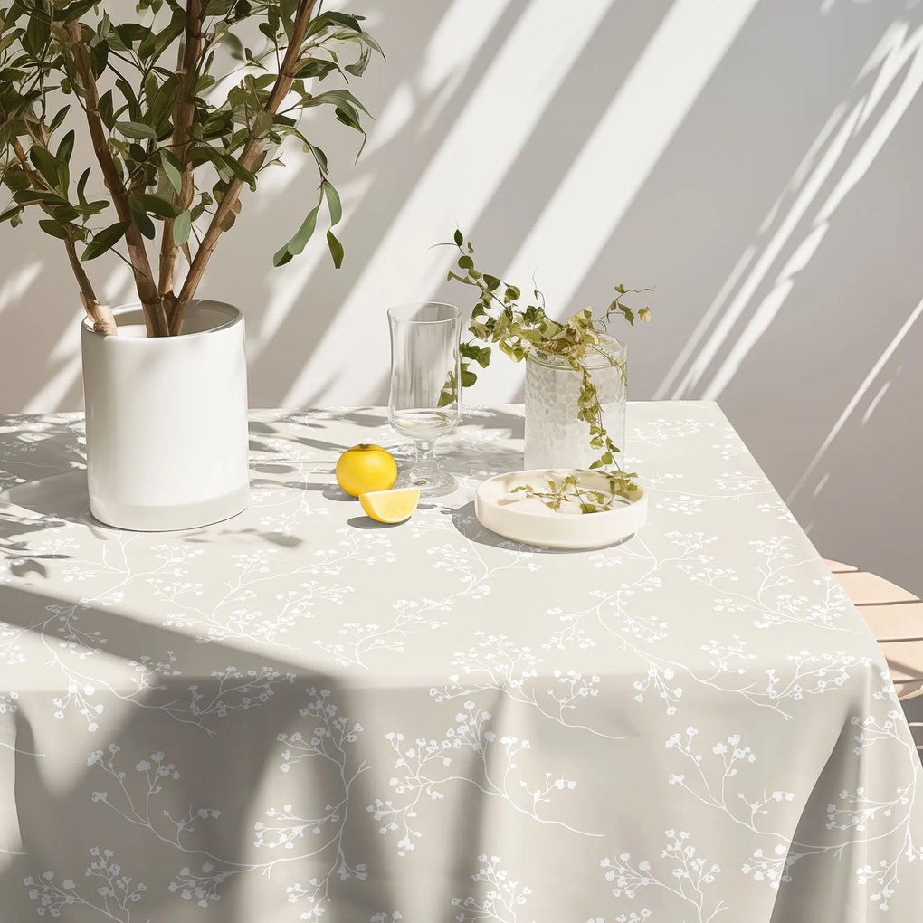 Goldea hranatý teflónový obrus - popínavé rastliny 100 x 100 cm