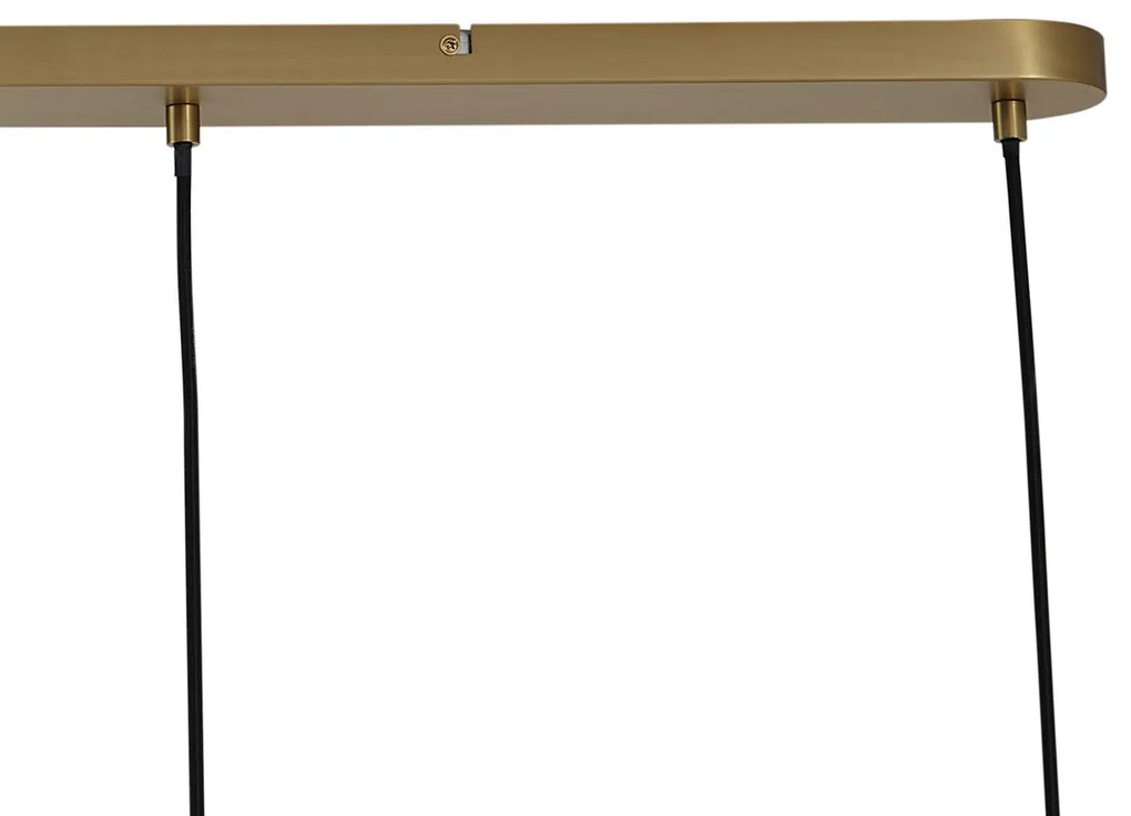 Bronzové závesné svietidlo s dymovým jantárovým a zeleným sklom obdĺžnikové 4-svetlá - Bao