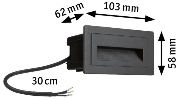 Paulmann 94383 - LED/4W IP44 Vonkajšie vstavané svietidlo LONG 230V