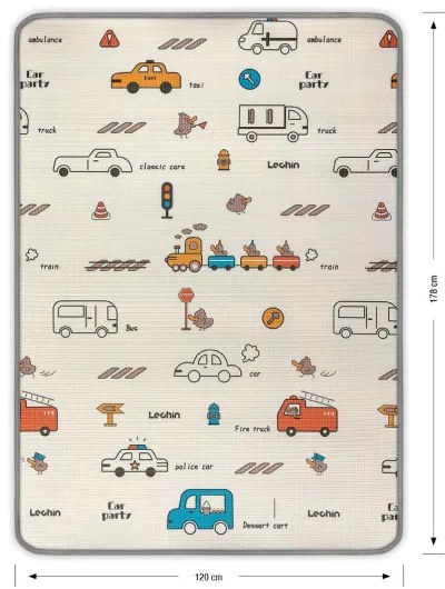 Rolovacia podložka pre deti Kinder 120x178 cm - mesto
