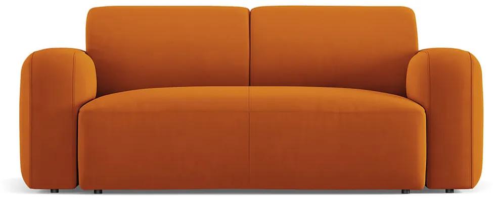 Dvojmiestna pohovka gerett 170 cm zamat oranžová MUZZA