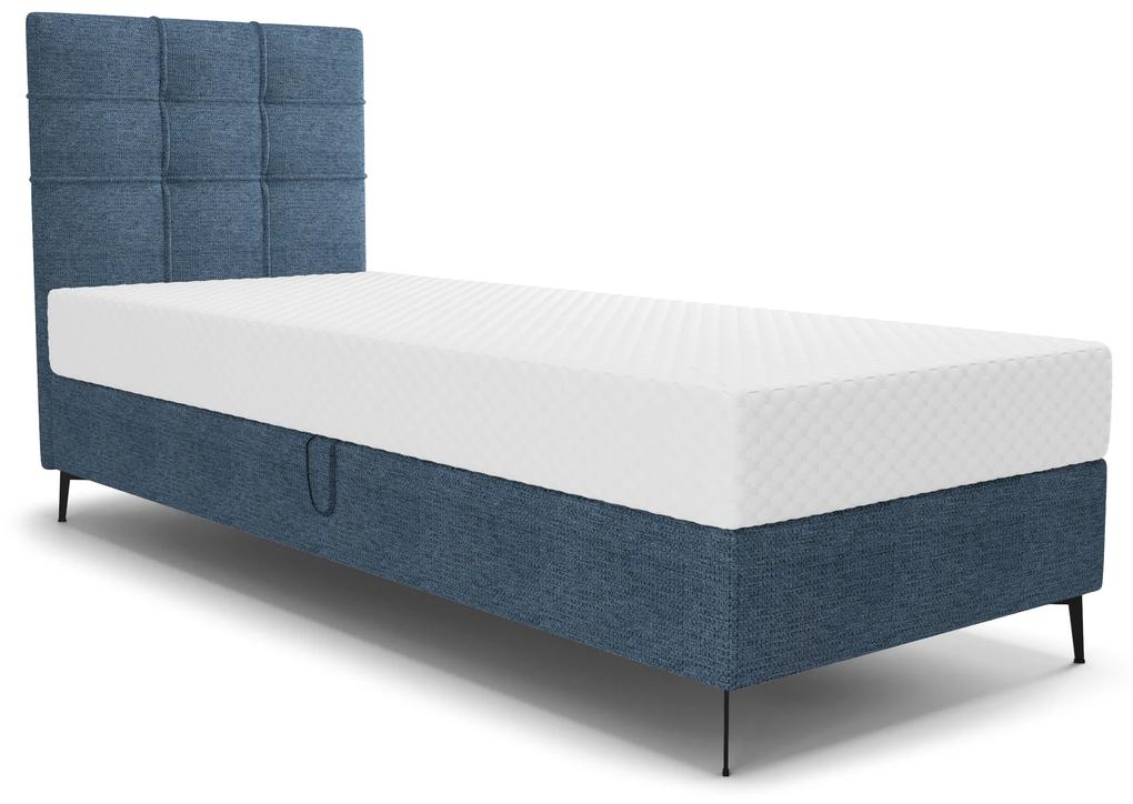 Jednolôžková posteľ 90 cm Infernus Bonell (modrá) (s roštom, bez úl. priestoru). Vlastná spoľahlivá doprava až k Vám domov. 1082272