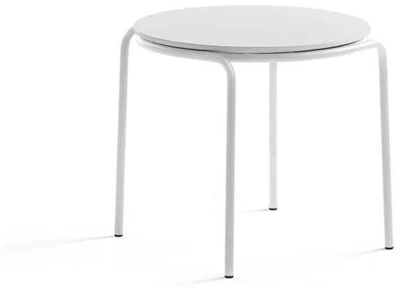 Konferenčný stolík Ashley, Ø570 x 470 mm, biela, biela