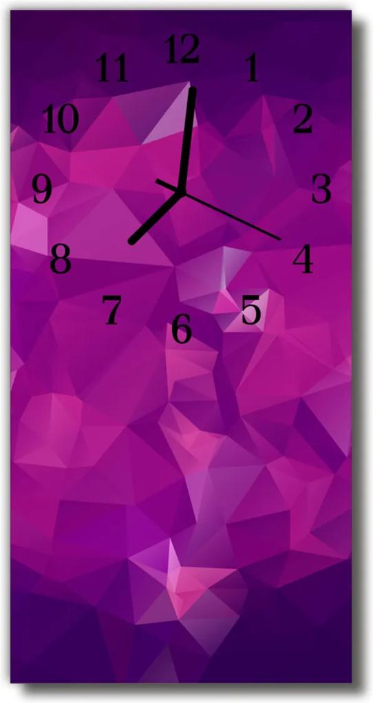 Sklenené hodiny vertikálne  Art abstrakcie umelecké diela fialová
