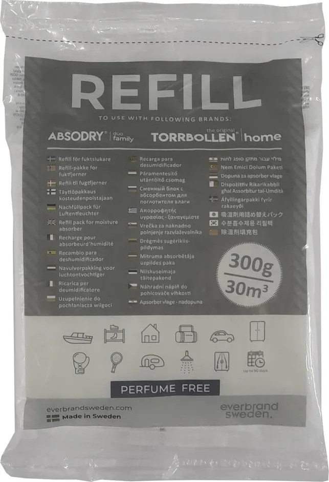 Náhradné náplne do pohlcovača vlhkosti v súprave 4 ks Absodry Duo Family Bag – Everbrand Sweden