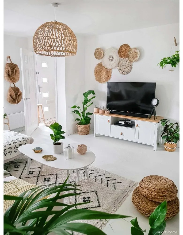 Krémový prateľný ručne tkaný bavlnený koberec 170x120 cm Bereber Rhombs – Lorena Canals