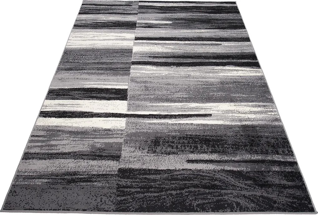 TA Koberec F809A DARK GRAY CHEAP PP CRM Čierny Obdĺžnikový Rozmer: 120x170 cm