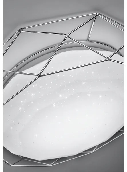 LED Stropné svietidlo SVEN LED/24W/230V pr. 43 cm lesklý chróm