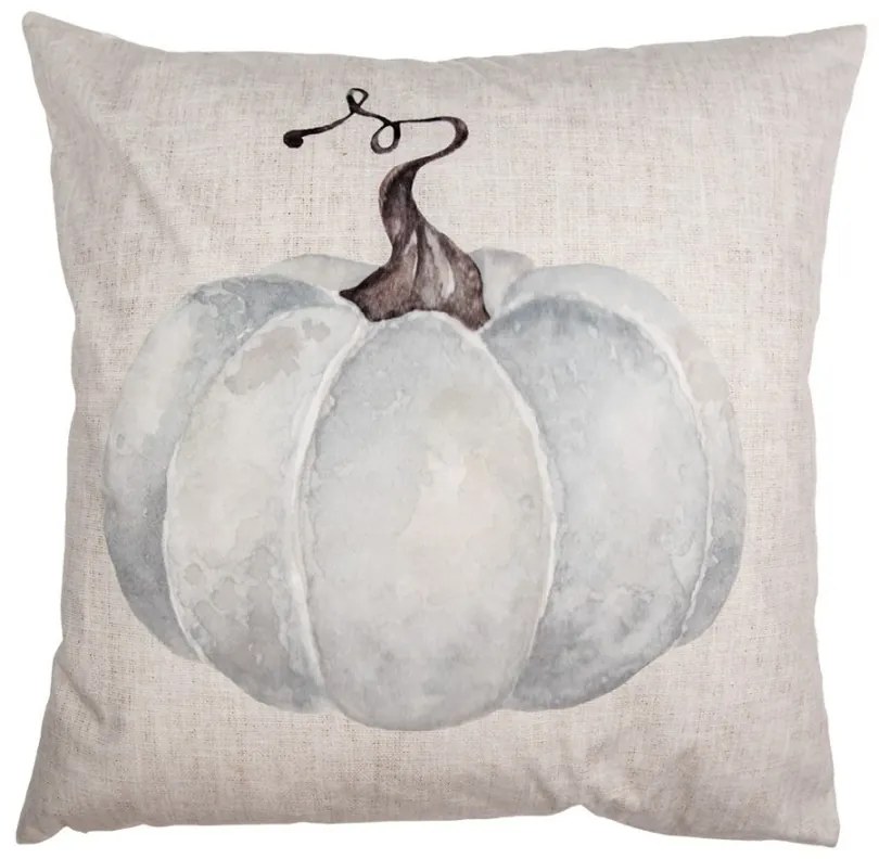 Béžovo-sivá obliečka na vankúš s tekvicou Country Style Pumpkin - 45*45 cm
