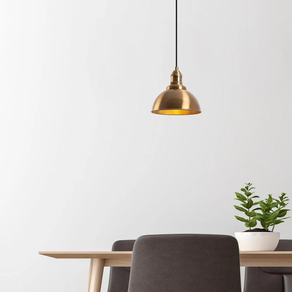 Závesné svietidlo v bronzovej farbe s kovovým tienidlom ø 21 cm Varzan – Opviq lights