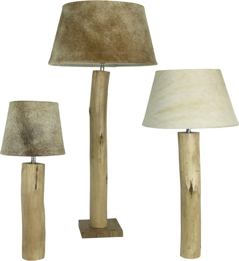 Tienidlo lampy z kravskej kože béžová - Ø 31 * 18,5cm