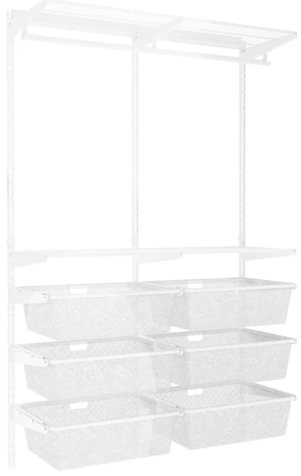 Nástenný regál do šatníka 200x120x40 cm TOPTRACK