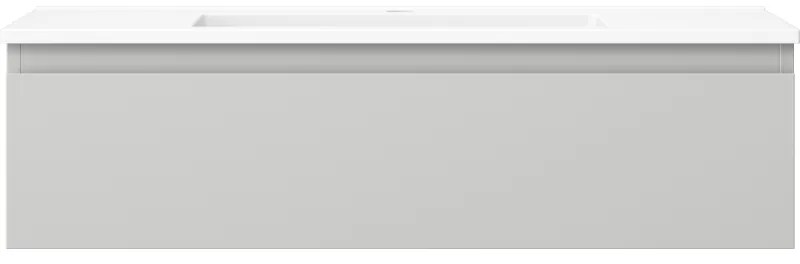 Mexen Orio, kúpeľňová skrinka 90 cm s umývadlom Otis, 1 zásuvka, šedá matná/biela matná, 91A10-09023-1-BF62-W18M01