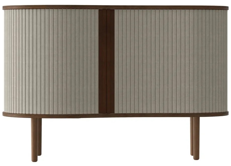 Hnedo-béžová nízka komoda v dekore duba s posuvnými dverami 100x67 cm Audacious – UMAGE