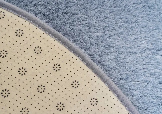 Protišmykový koberec ALPACA strieborný kruh