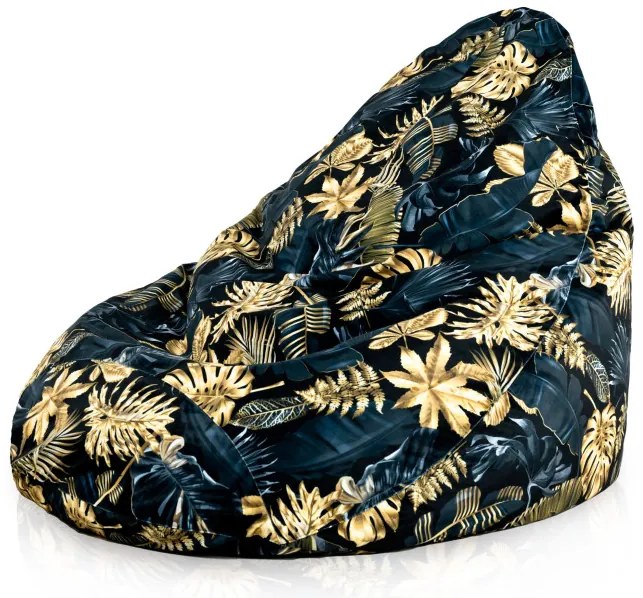 Sedací vak DROP XXL zlaté lístie