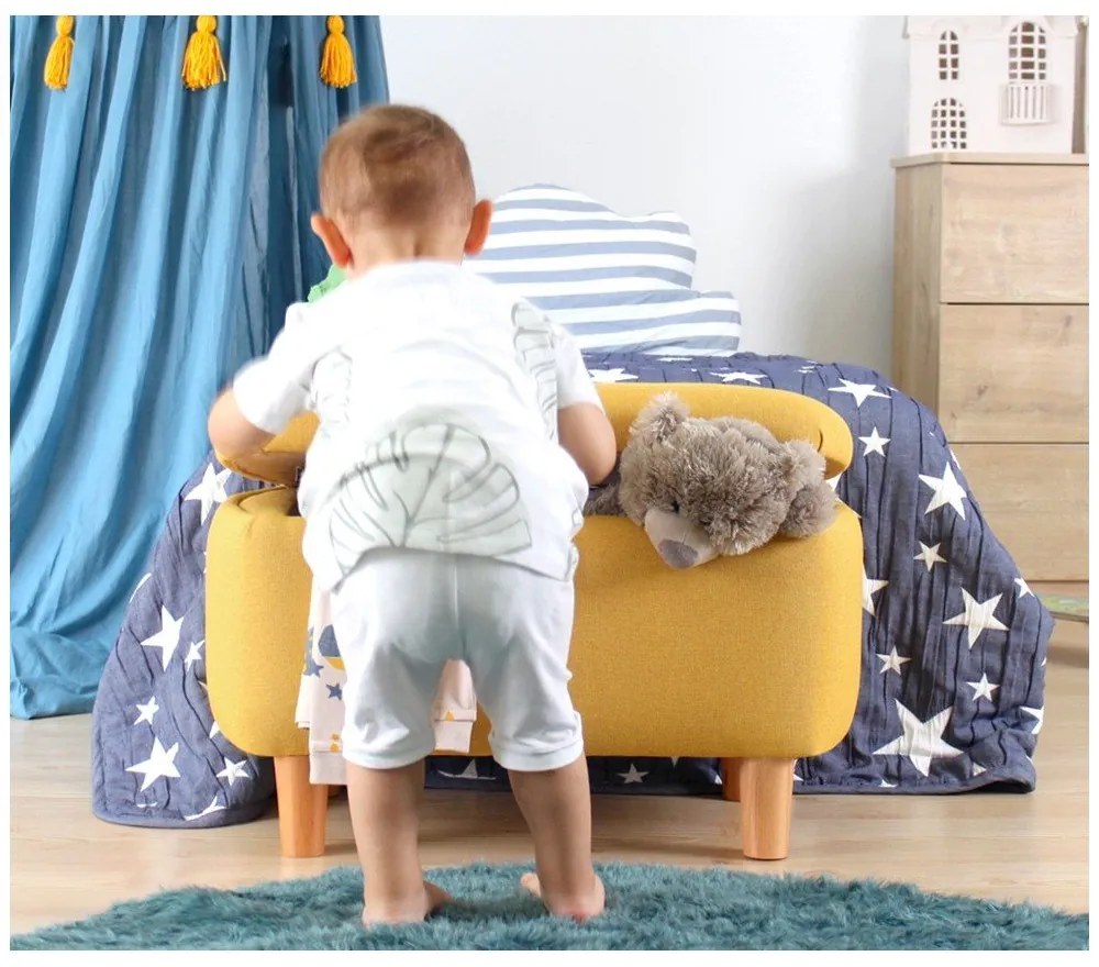 Žltá detská lavica Moouv – Hanah Home