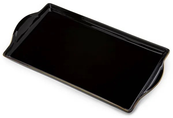 Keramická sada šálok s karafou a podnosom KENDI čierna