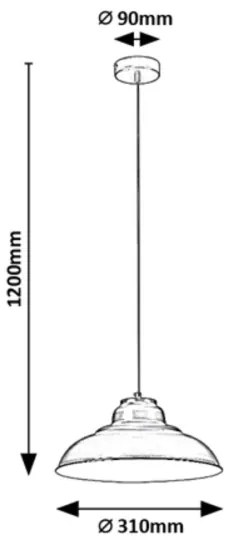 Rabalux 5308 - Luster na lanku DRAGAN 1xE27/60W/230V
