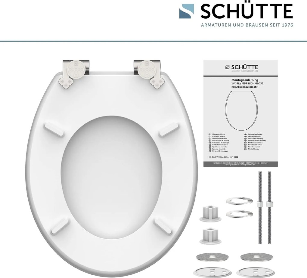 Eisl Sanitär WC sedadlo MDF Soft Close Water Drop High Gloss 80544