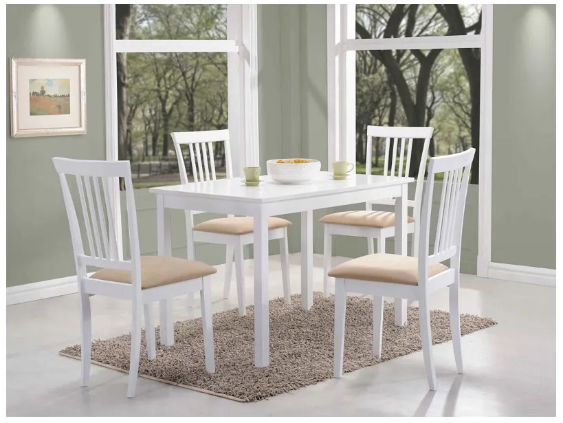 Jedálenský stôl FIORD biela stoly: 74 x 60 x 80 cm