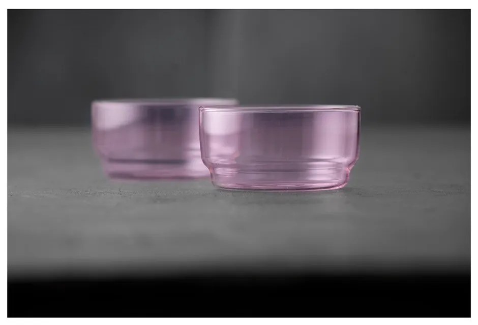 Ružové sklenené misky v súprave 2 ks 500 ml Torino – Lyngby Glas