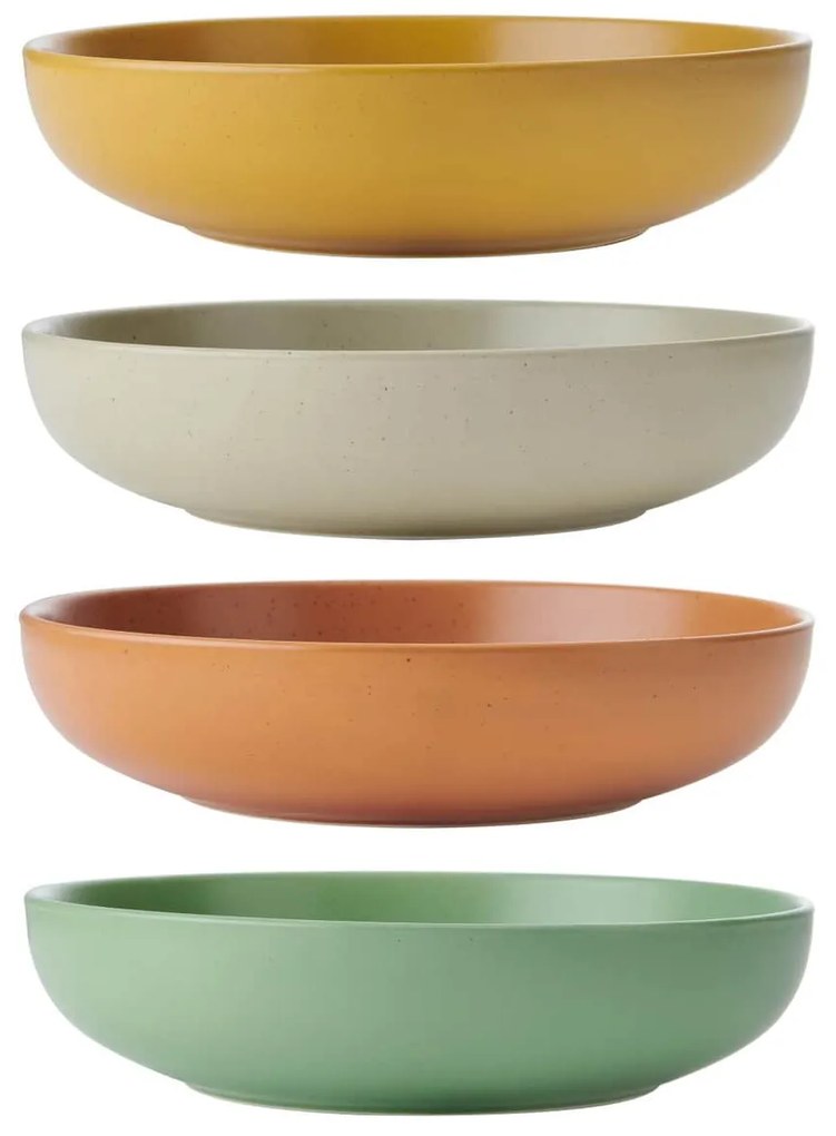 Kitchen Craft Kameninový hlboký tanier Idilica – sada 4 ks