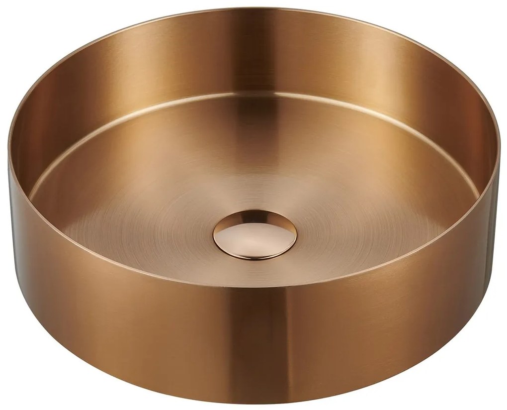 Sapho Sapho, AURUM nerezové umývadlo, priemer 38cm, vrátane výpuste, meď mat, AU301