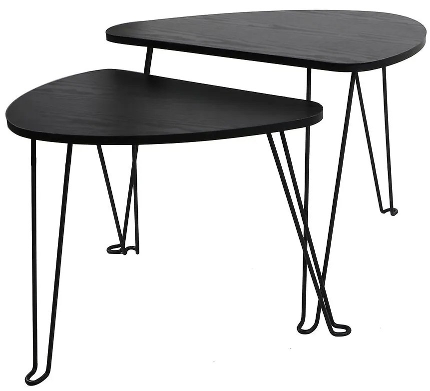Sada stolíkov Loft 8622 H čierna