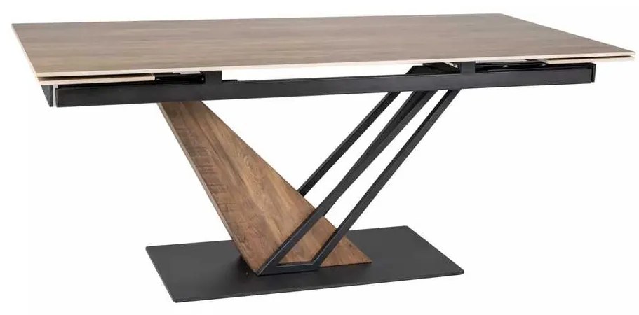 Jedálenský stôl Michel II 180 x 90 cm, dub / čierna