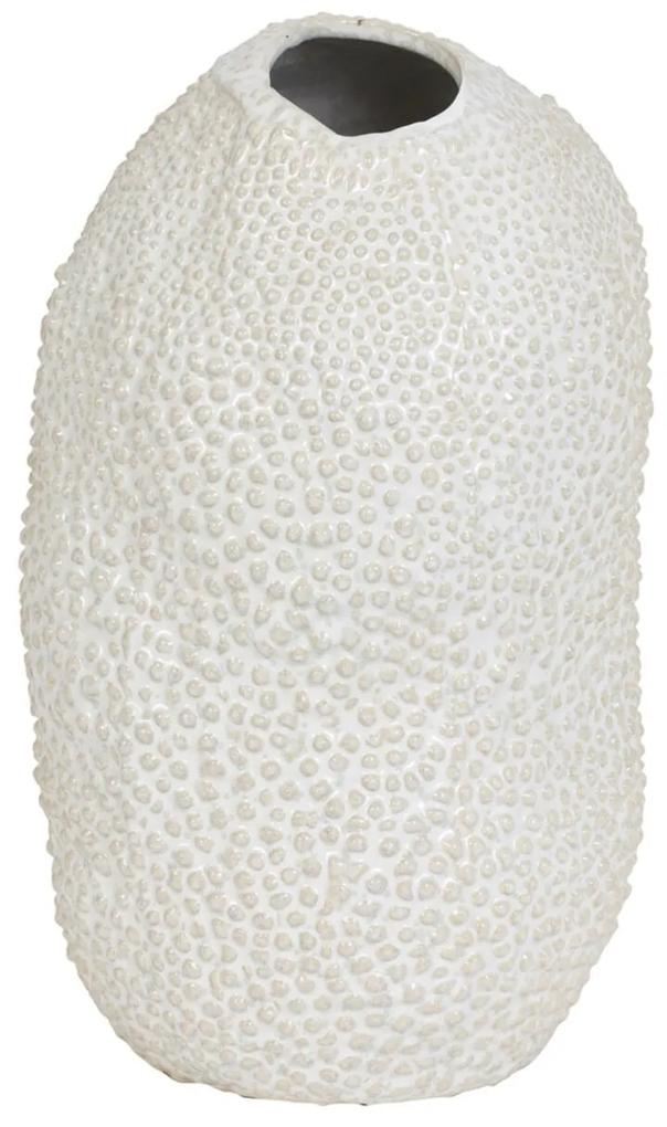 Béžovo-biela keramická váza Kyana L - Ø 18*28 cm