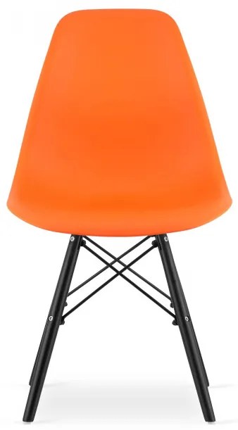 Set jedálenských stoličiek OSAKA oranžové (čierne nohy) 4ks