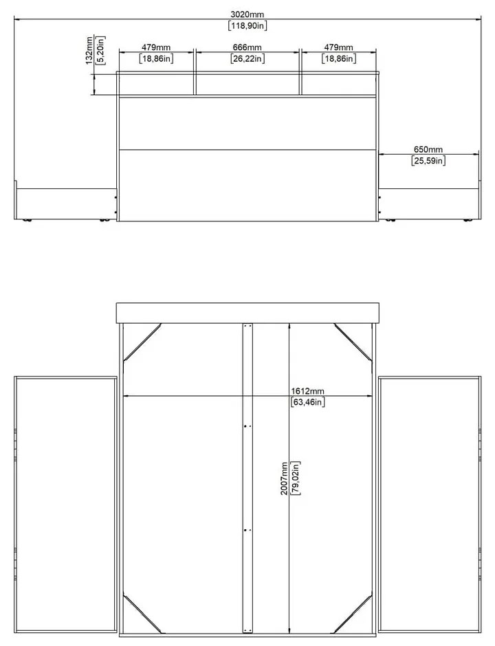 Dvojlôžková posteľ v dekore duba s úložným priestorom bez roštu 160x200 cm v prírodnej farbe Ikast – Tvilum