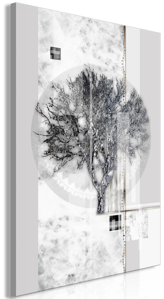 Artgeist Obraz - Silver Tree (1 Part) Vertical Veľkosť: 80x120, Verzia: Premium Print