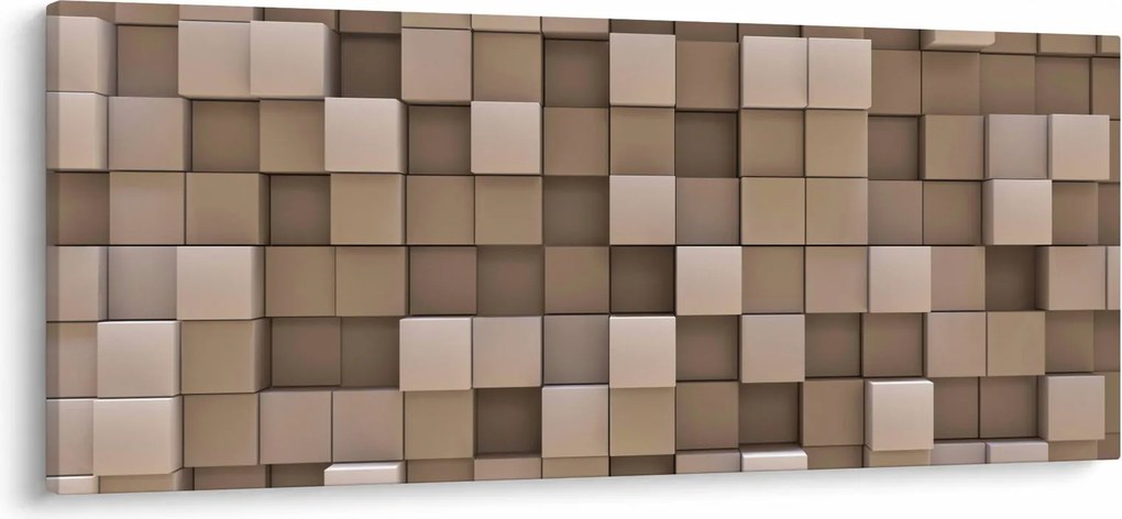 Obraz - Béžové kocky (120x50 cm)